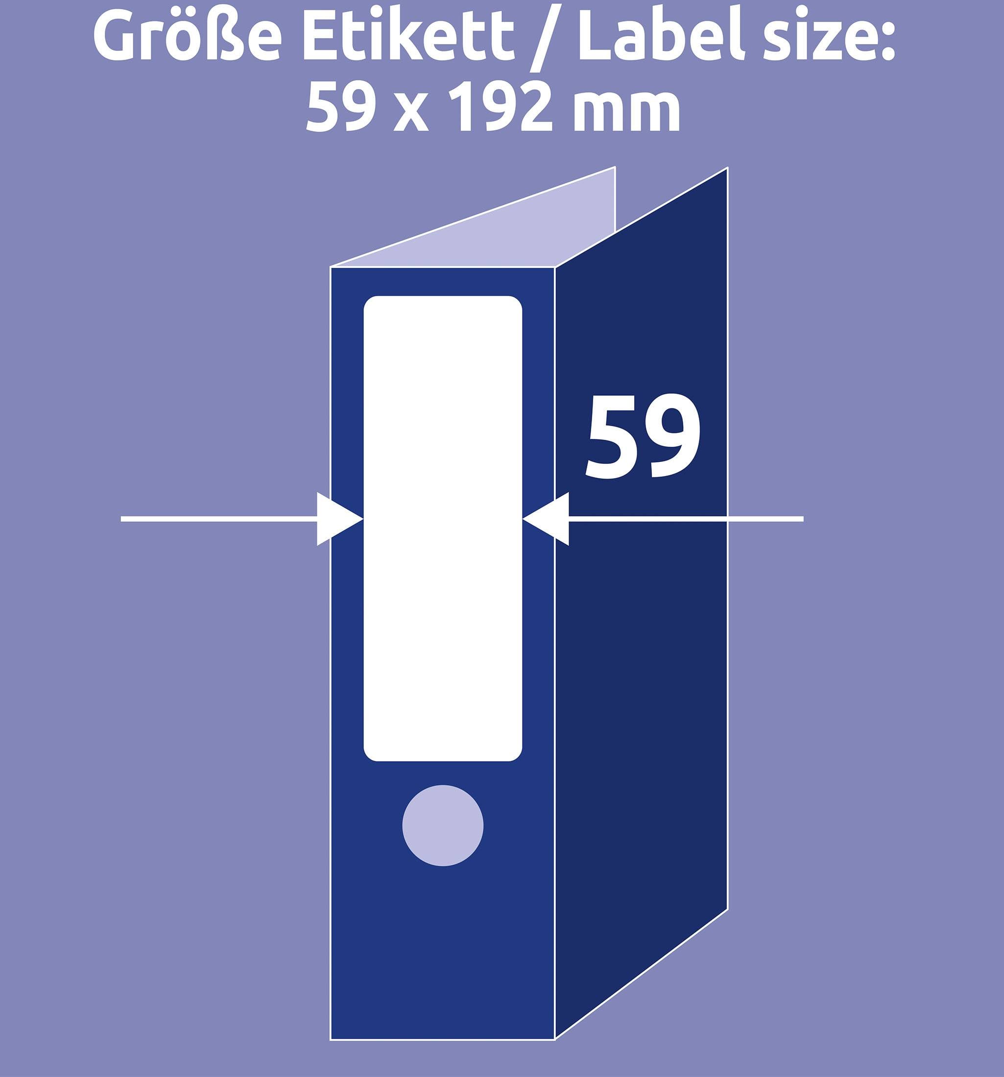 Avery-Zweckform nalepke za fascikle L6061-10 59 x 192 mm papir bela permanentno 40 kos-6