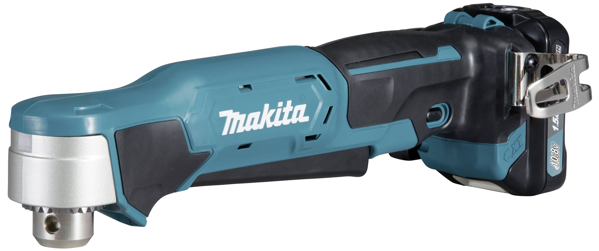 Brezžično električno orodje z ergonomskim ročajem in logotipom Makita, primerno za različna obrtniška dela.