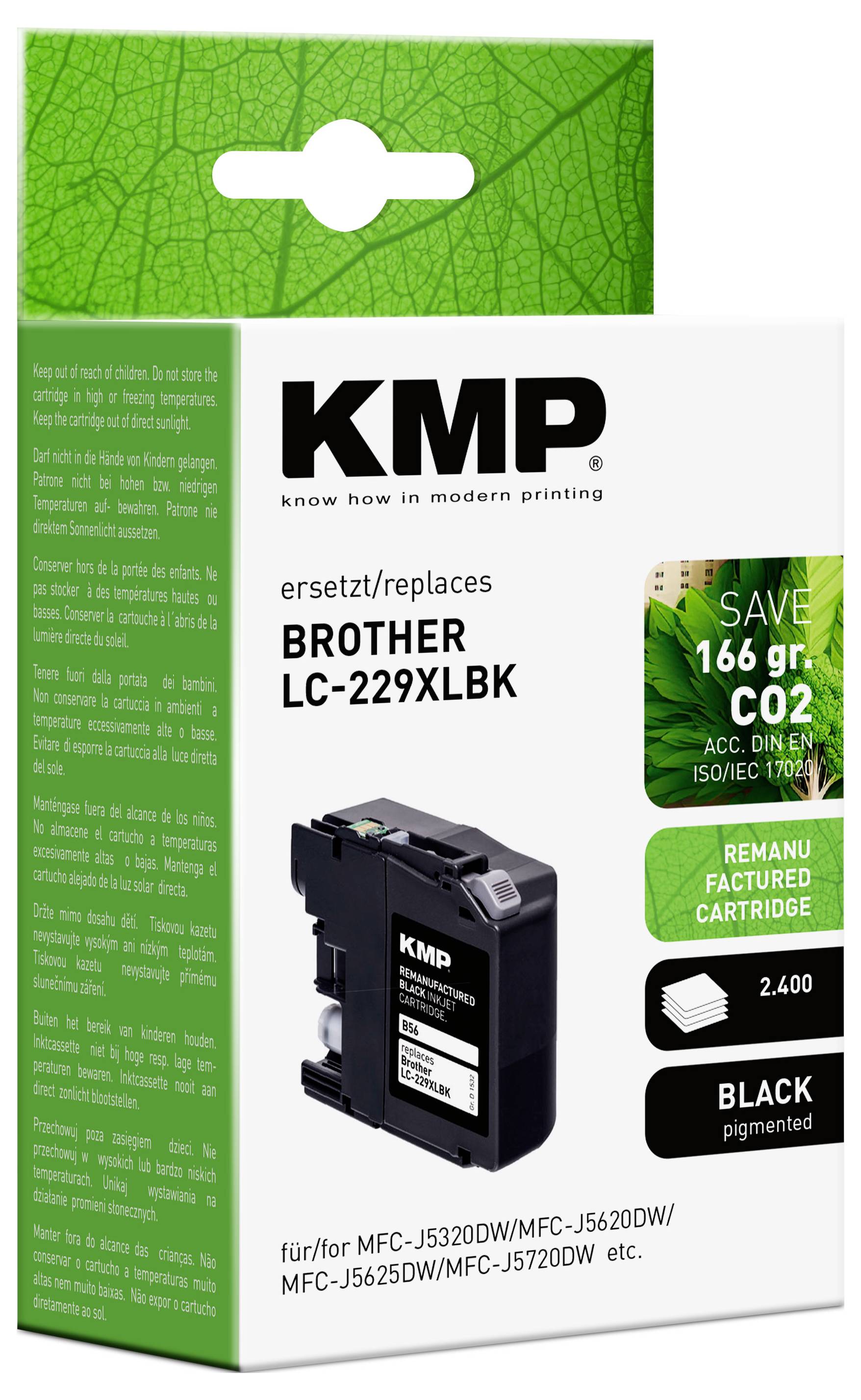 KMP nadomestna kartuša Brother LC-229XLBK Kompatibel črne barve B56 1532,4001-1