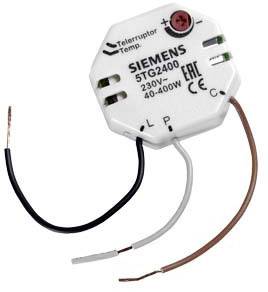 Siemensova električna naprava, model 5TG2400, s tremi priključenimi kabli. Načrtovana je za 230V, 40-400W.