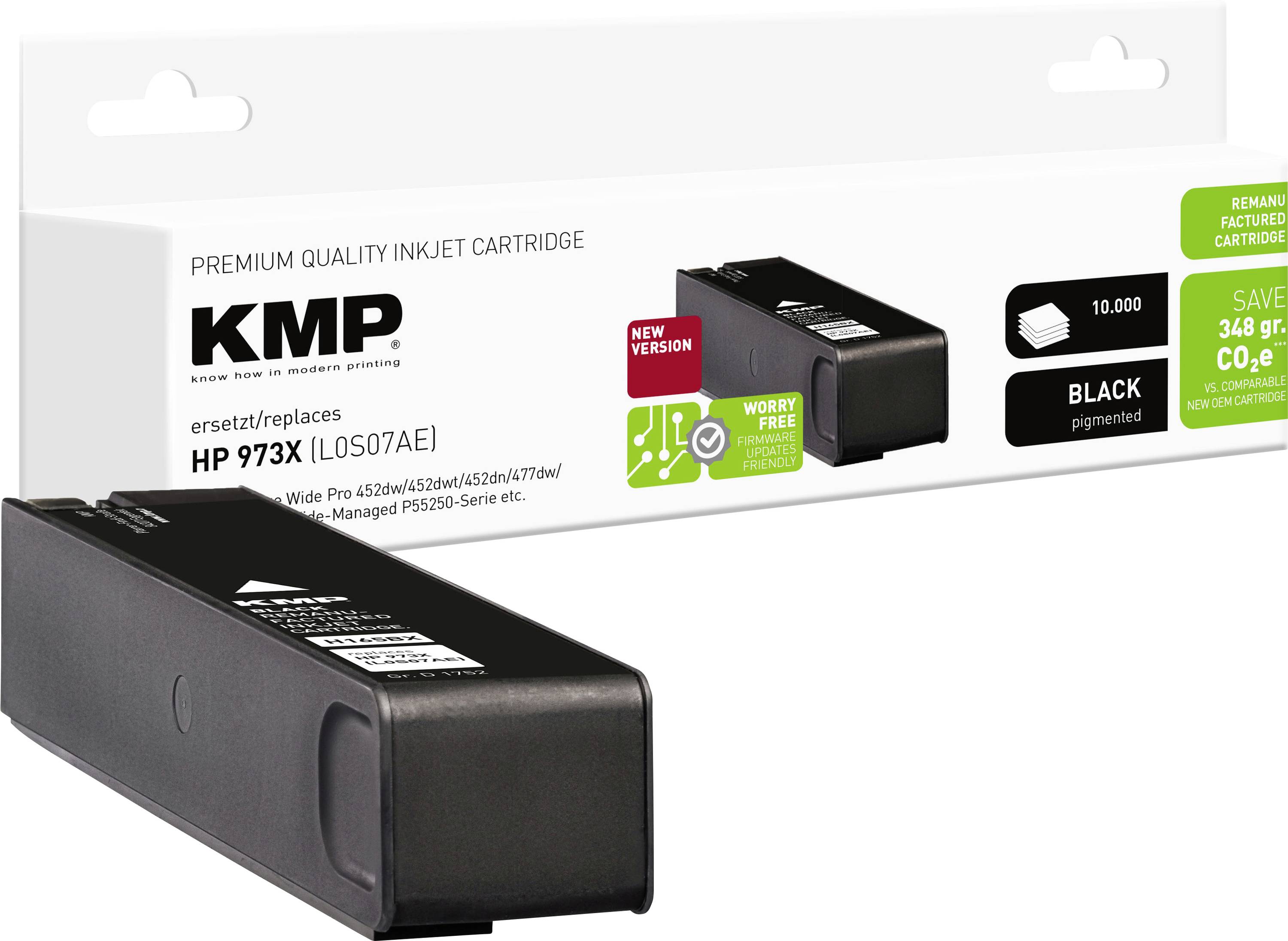 KMP črnilo zamenjava HP 973X kompatibilnost črna H165BX 1752,4001