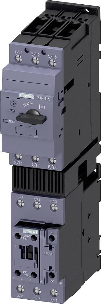 Siemens 3RA2130-4VA36-0AP0 3RA21304VA360AP0 odcep za porabnik Moč motorja pri 400 V 22 kW 690 V Nazivni tok 41 A