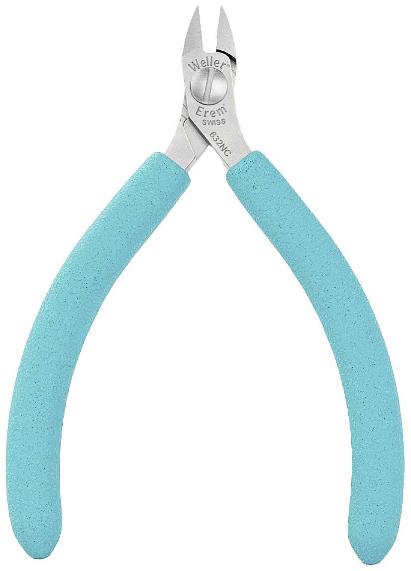 Modro-zelene precizne klešče z ostrimi rezili in ergonomskim ročajem, primerne za rezanje tankih žic.