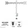 Neomounts NM-D135DSILVER namizni nosilec za monitor 25,4 cm (10") - 76,2 cm (30") možnost nagiba, možnost obračanja srebrna