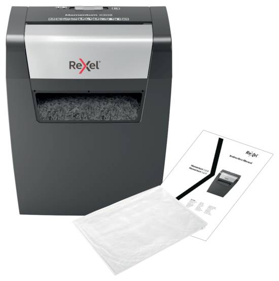 Rexel Momentum X308 uničevalnik dokumentov 8 List rezanje na koščke 5 x 42 mm P-3 15 l Tudi reže pritrdilne sponke, pisa-1