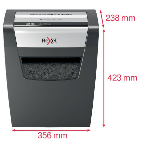 Rexel Momentum X410 uničevalnik dokumentov 10 List mikro rezanje 4 x 28 mm P-4 23 l Tudi reže pritrdilne sponke, pisarni-5