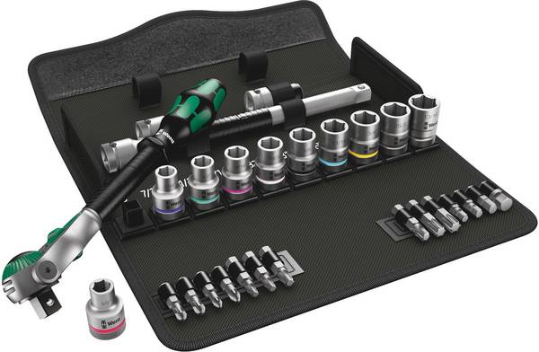 Wera 8100 SC 9 Zyklop nasadni ključi v kompletu colski 1/2" 28-delni  05004079001