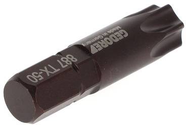 Rjav Torx bit z napisom 'GEDORE' in 'Made in Germany' za vijačna dela.
