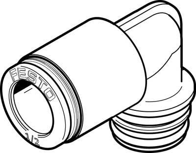 FESTO kotni priključek 132859 QSPLKG20-3/8-U Zunanji navoj: 3/8" 1 kos