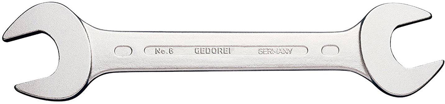 Srebrn vilični ključ z napisom 'No. 6 GEDORE GERMANY' leži horizontalno.
