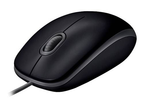 Logitech B110  miška USB   optični črna 3 Tipke 1000 dpi tihe tipke