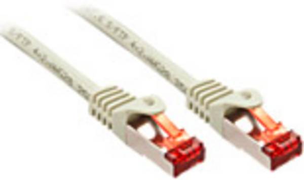 LINDY 47348 RJ45 omrežni kabel, Patch kabel CAT 6 S/FTP 10.00 m siva zaščiten 1 kos