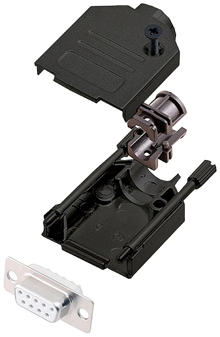 encitech DTZK09-BK-DMS-W-K 6355-8101-31 D-Sub vtičnica - komplet 180 ° Število pinov: 9 spajkalni nastavek 1 kos