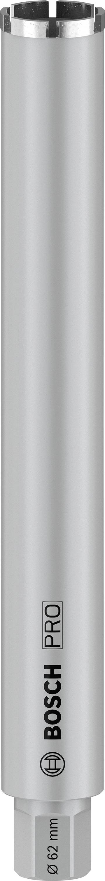 Srebrn nastavek za vrtalno krono z napisom 'Bosch 1 1/4-7 PRO 132 mm', ki se uporablja za vrtanje.
