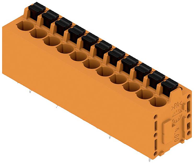 Weidmüller 1330280000 vzmetna vrstna sponka 2.5 mm² Število pinov 11 oranžna 25 kos