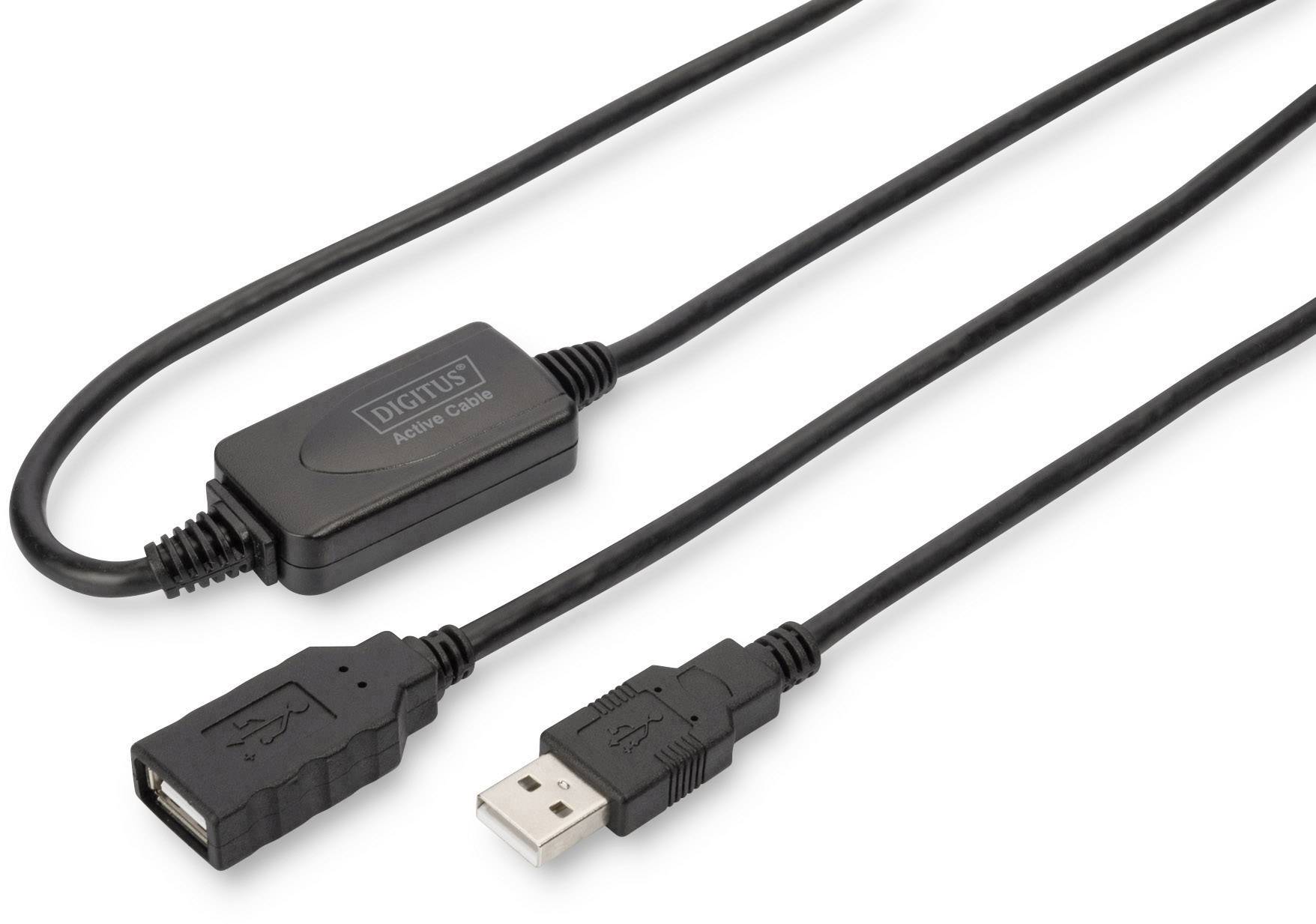 Digitus Usb Kabel Usb 20 Usb A Vtičnica Usb A Vtič 2000 M črna Z Usb Jem S Podaljškom Da 0540