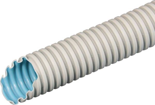 Fränkische Rohrwerke 26230020 FBY-EL-F 20 gr rebrasta cev siva 14.9 mm 1 kos