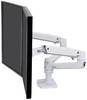 Ergotron LX Dual Arm Side by Side Desk Mount namizni nosilec za monitor 2 Zaslon(-i) 38,1 cm (15") - 68,6 cm (27") bela nastavljiv po višini, vrtljiv nosilec, možnost nagiba, možnost obračanja