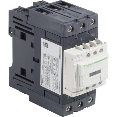 Kontaktor Schneider Electric, model LC1D50A, sivo-črn, z priključki in oznako.
