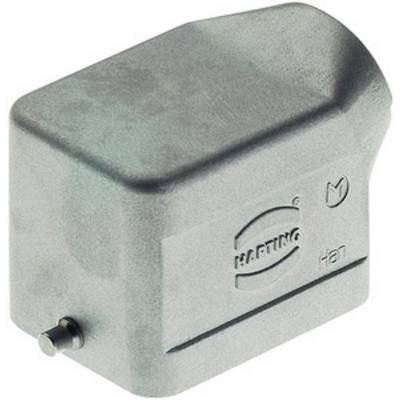 Elektronski element pravokotne oblike z kovinskim ohišjem; napis 'HARTING' je viden. Primeren za električno povezovanje.