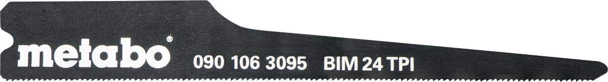 Črna Metabo rezila za sekajoče žago z oznako 'metabo', '090 106 3095' in 'BIM 24 TPI'.