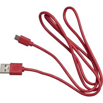 Rdeč USB kabel s standardnim USB vtičem na eni strani in micro-USB vtičem na drugi strani.