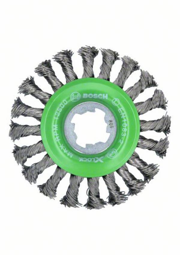 Bosch Accessories Krožna ščetka Heavy za Inox X-LOCK, vozlasta, odporna proti rji, 115 mm, 0,5 mm Bosch Power Tools  2608620733 1 kos