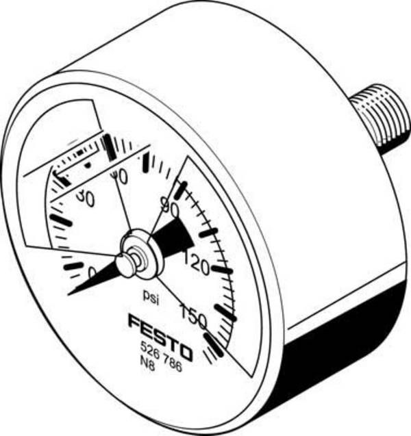 FESTO manometer 526786 MA-40-145-R1/8-PSI-E-RG  0 do 9.99739 bar  1 kos