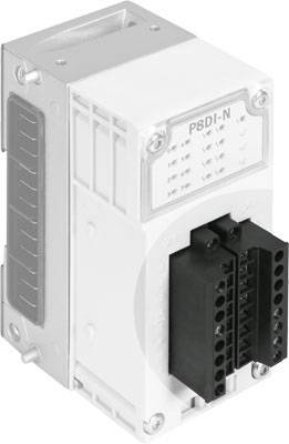 Elektronski modul z napisom 'P8DI-N' in več priključki. Primeren za industrijske aplikacije.