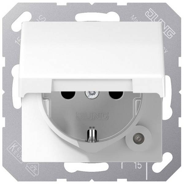 Jung 1 -kratni  vložek varnostni kontakt  snežno bela AS1520KLWW 1 kos