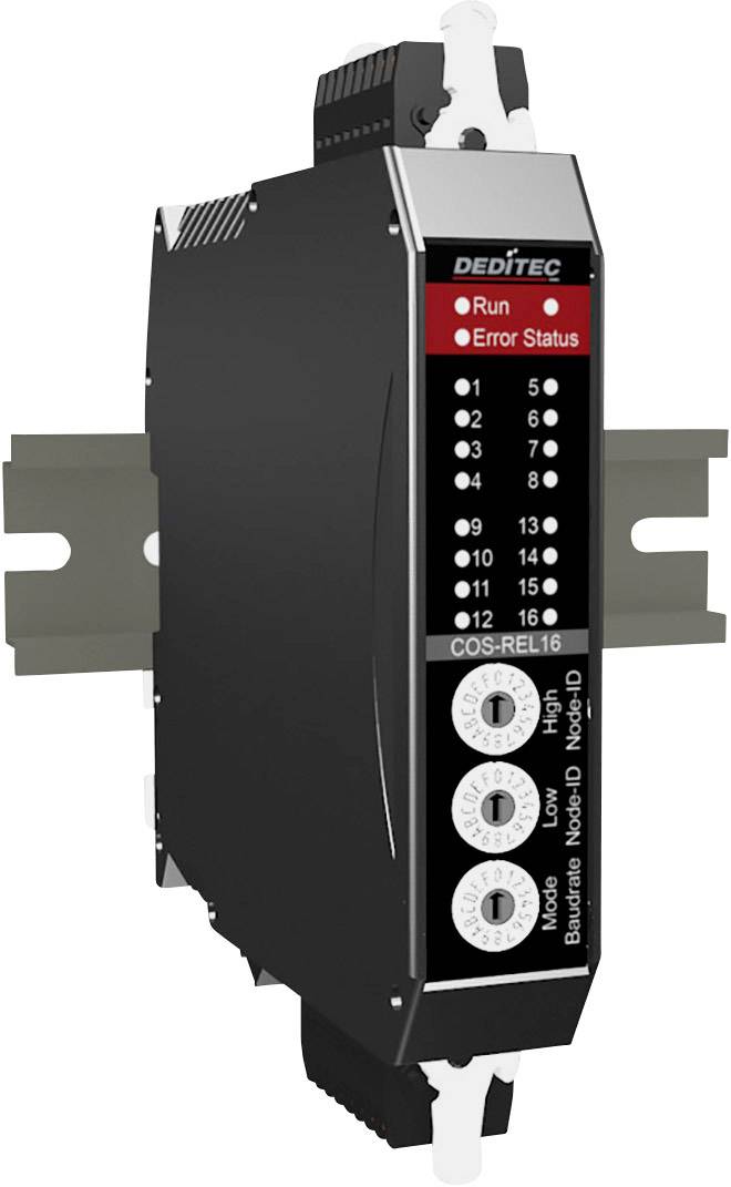 Deditec COS-REL16_5A COS-REL16_5A izhodni modul CANopen Število digitalnih izhodov: 16 Število digitalnih vhodov: 0 Število relejnih izhodov: 16 Število analognih vhodov: 0