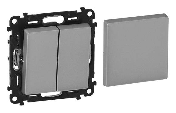 Legrand stikalo za izklop/preklop Valena Life Allure aluminij 752321 1 kos