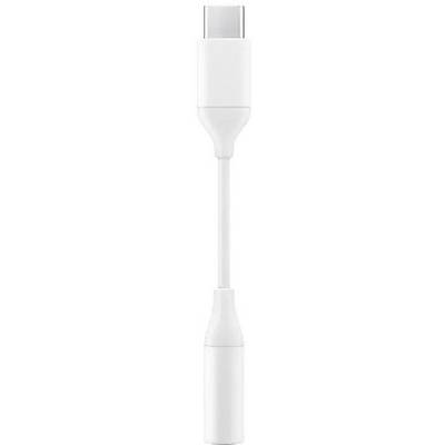 Bel adapter z USB-C vtičem in 3,5 mm priključkom za slušalke, namenjen priklopu slušalk ali zvočnikov na naprave z USB-C priključkom.
