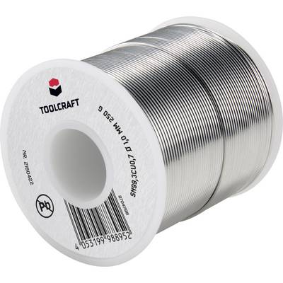 'Kolut spajke Toolcraft, premer 0,5 mm, 250 g. Primeren za elektronska dela in popravila.'