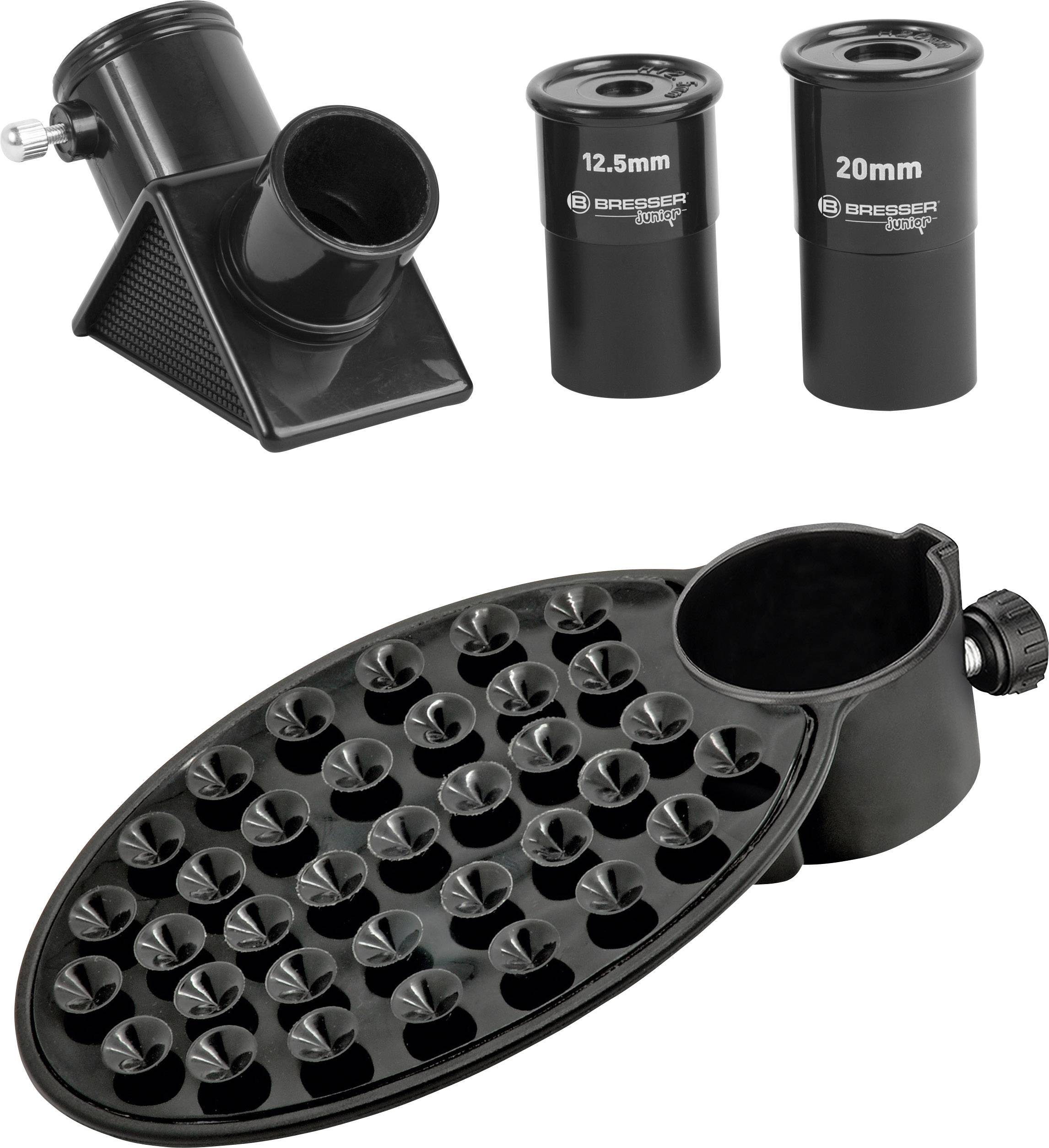 Adapter za teleskope z okularji velikosti 12,5 mm in 20 mm; vključuje 3D-hierarhično opazovalno lečo in dodatno opremo.
