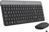 Logitech MK470 Slim brezžično tipkovnica, set miške nemčija, qwertz grafitna