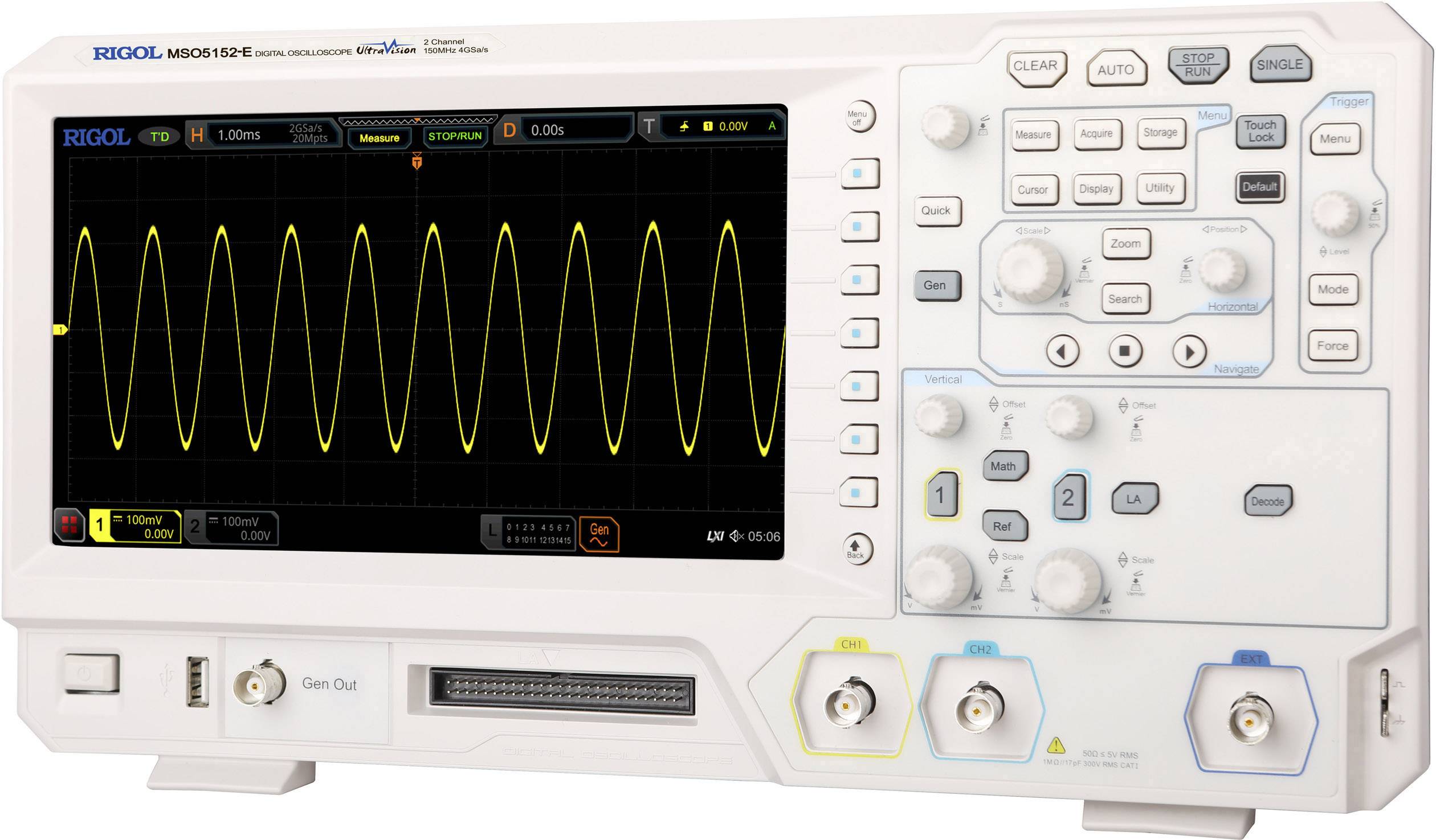Rigol MSO5152-E digitalni osciloskop  150 MHz 2-kanalni 4 GSa/s 100 kpts 8 Bit  1 kos