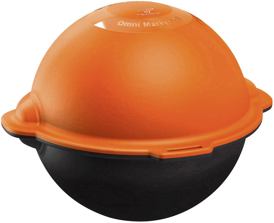 Oranžno-črna krogla z napisom 'Omni Marker II' na vrhu. Gre za napravo za označevanje.