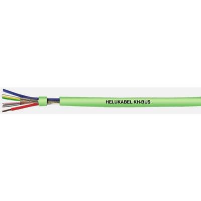 Zeleni Helukabel KH-Bus-podatkovni kabel z večbarvnimi notranjimi vodniki za industrijske aplikacije in povezovanje.