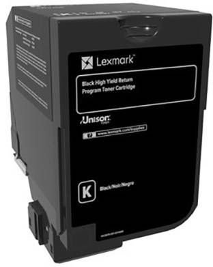 Laserski toner Lexmark, črn, visoke zmogljivosti, za tiskalnike. Embalaža vsebuje več jezikov.