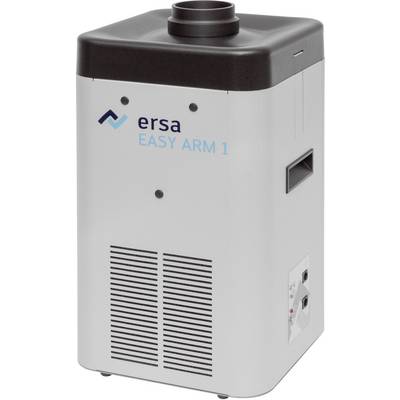 'Ersa Easy Arm 1' je kompakten, mobilen filter za dim in delce z črnim zgornjim izpustom in stranskimi ročaji.