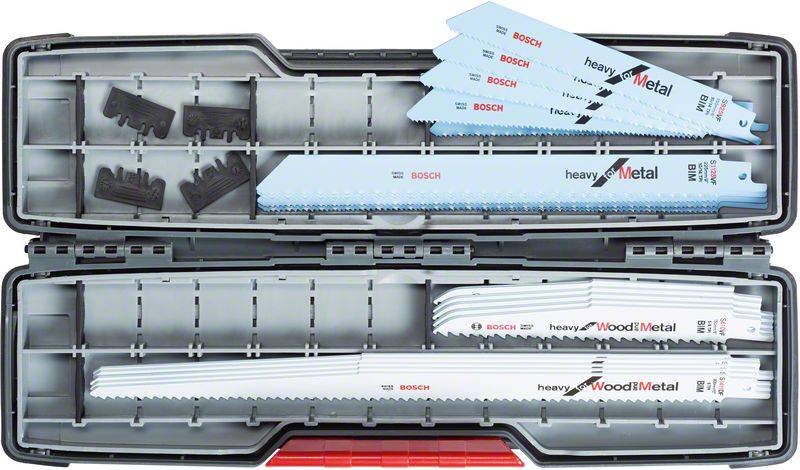 Bosch Accessories 2607010997 Set listov sabljaste žage Demolition, Heavy for Wood and Metal v Tough Box, 16 kosov Dolžina žaginega lista 300 mm 1 set