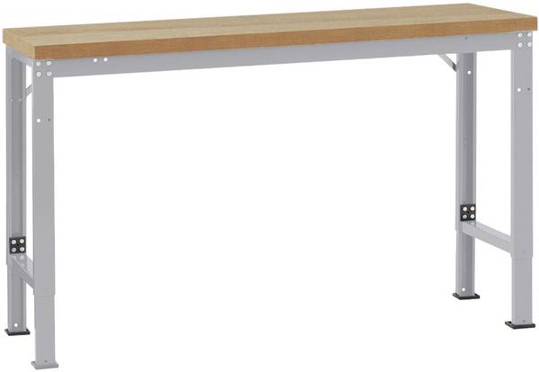 Manuflex WP6072.9006 Osnovna delovna miza PROFI posebna s trdnim bukovim vrhom, ŠxDxV = 2000 x 700 x 740-1040 mm (Š x G) 2000 mm x 700 mm