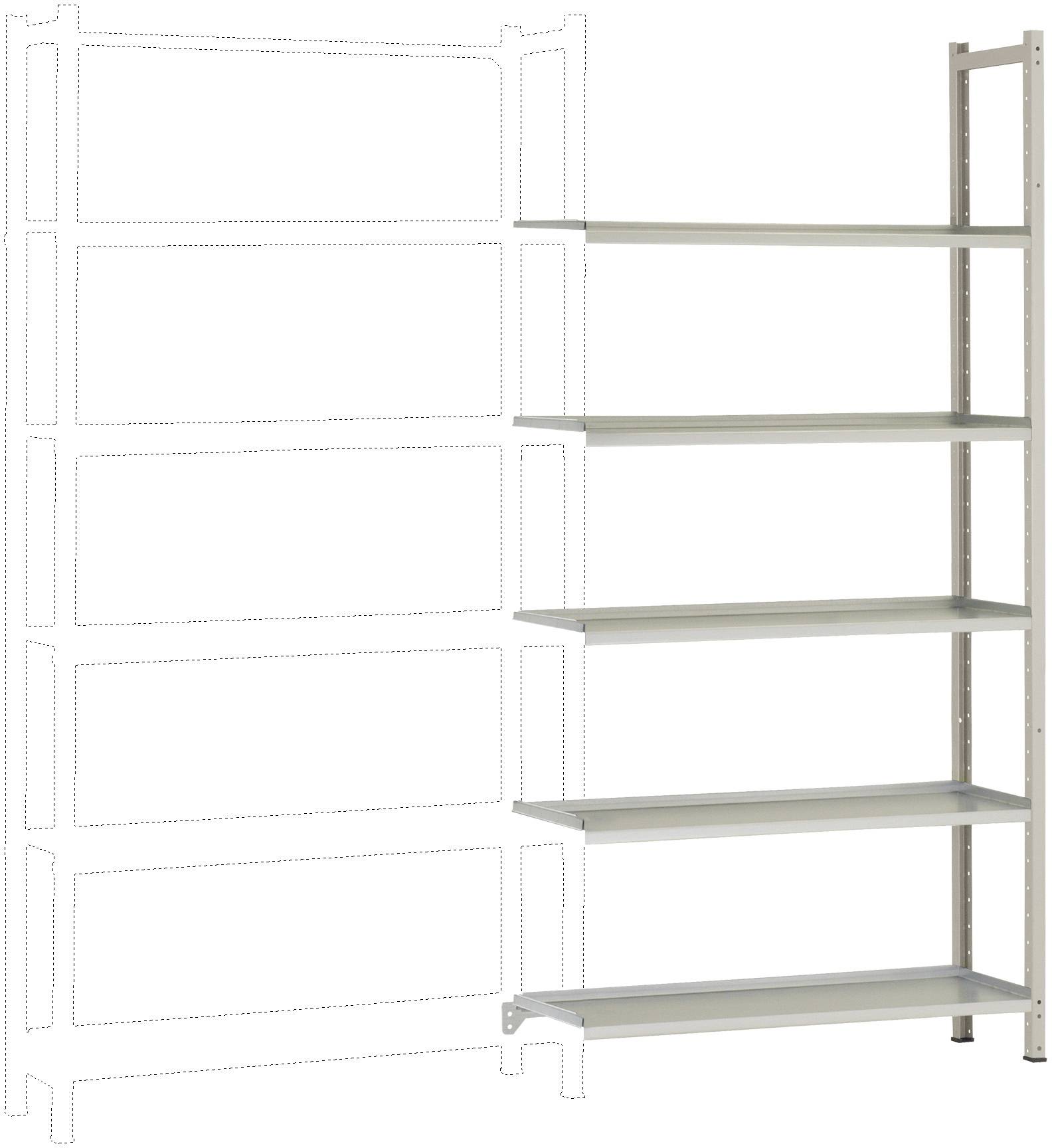 Manuflex RA2232.7035 regal s policami in možnostjo dodajanja modulov (Š x V x G) 960 x 2250 x 300 mm jeklena tla