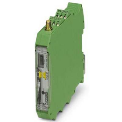 Zeleni elektronski modul v obliki ozke ohišja, z priključki na vrhu in digitalno vmesno opremo na strani.