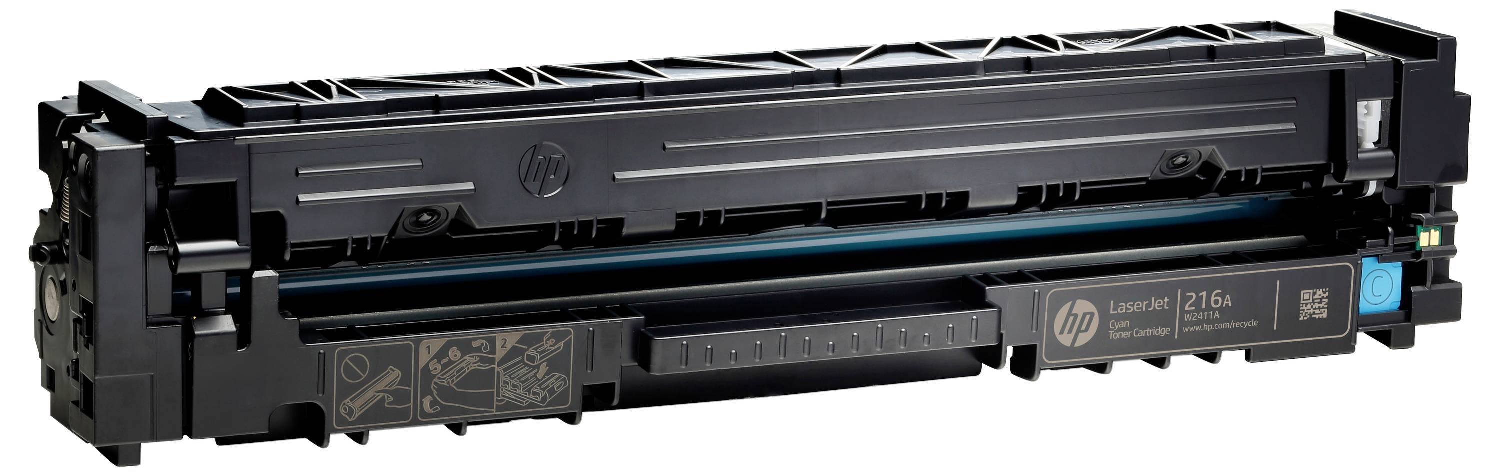 HP LaserJet 216A črna tonerska kartuša prikazana na fotografiji izdelka na belem ozadju.