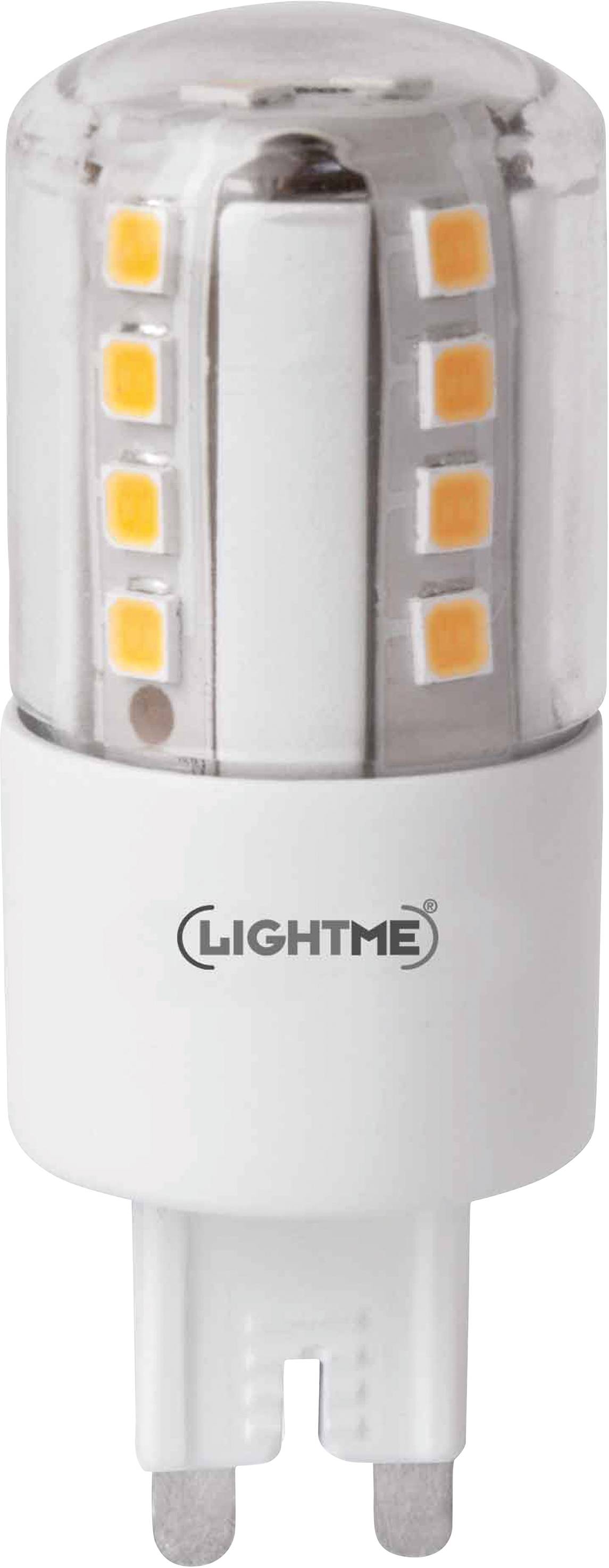 LED-žarnica z G9 priključkom in več svetlečimi rumenimi diodnimi elementi, primerna za energijsko varčno razsvetljavo v notranjih prostorih.