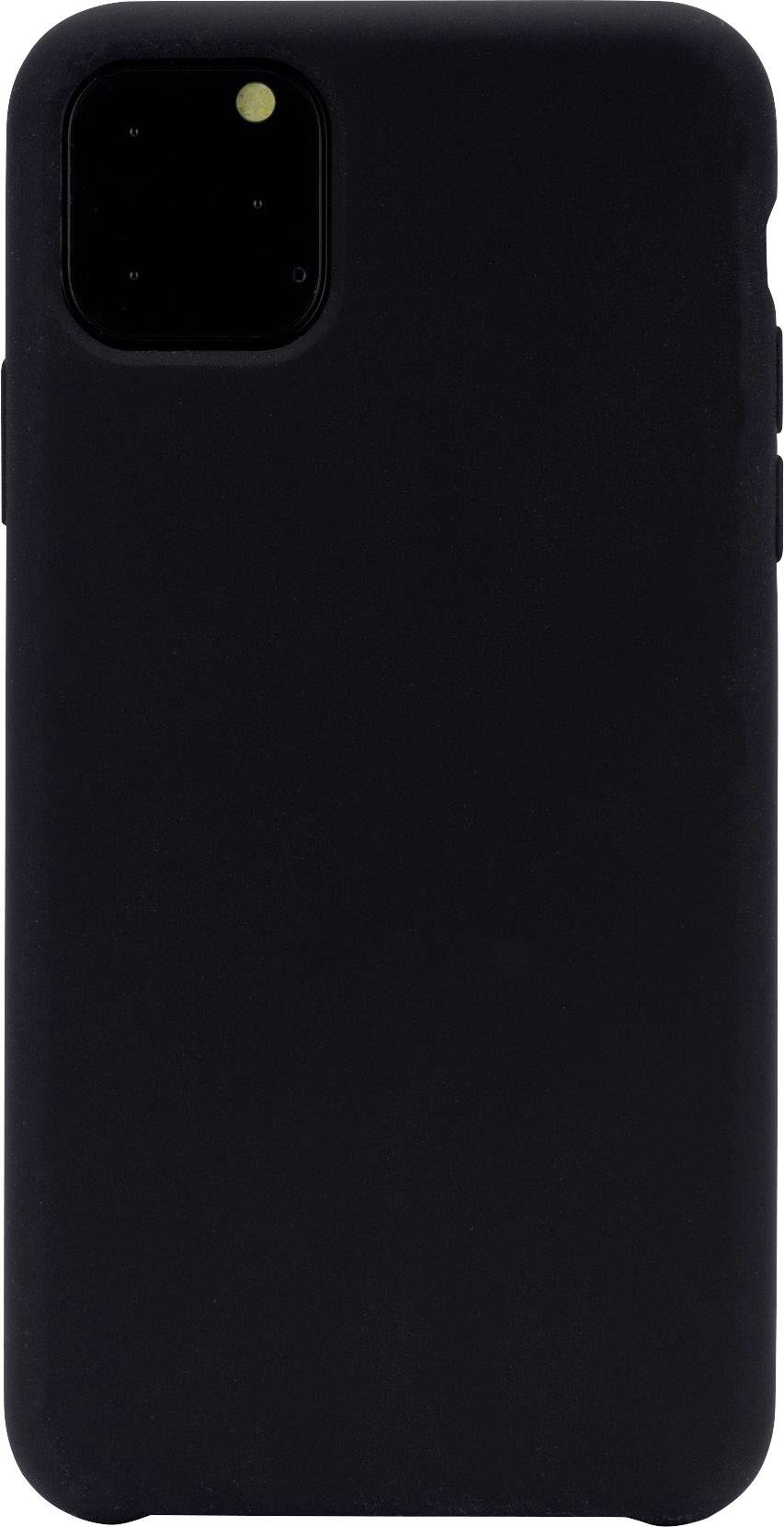 Preprosto črno ohišje za pametni telefon, ki pokriva zadnji del telefona.
