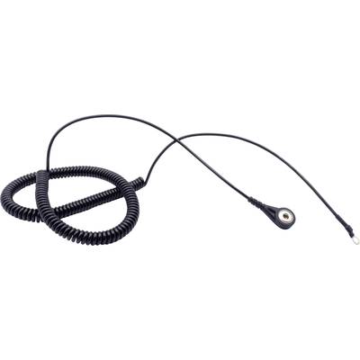 Quadrios  ESD ozemljitveni kabel   3.60 m pritisni gumb 4 mm, priključek okroglega kabelskega čevlja 