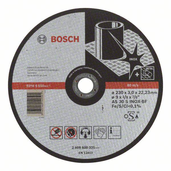 Bosch Accessories 2608600325 2608600325 rezalna plošča, ravna 230 mm 1 kos jeklo